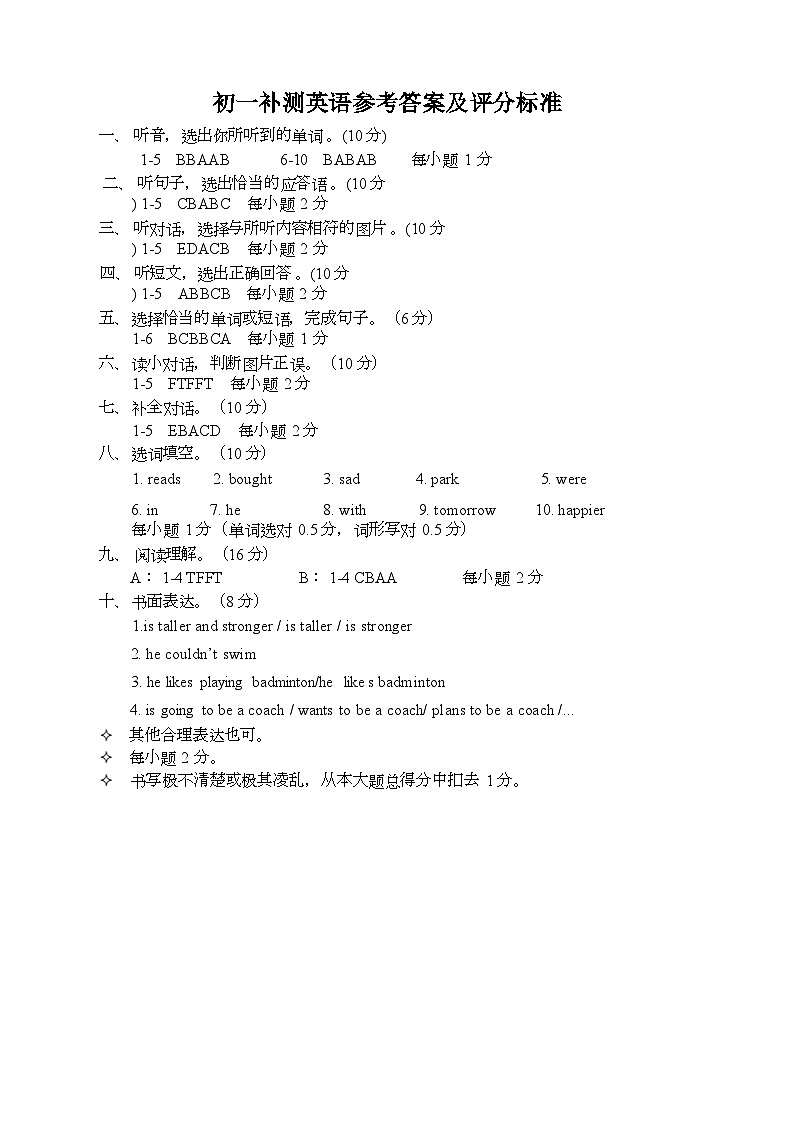 浙江省杭州市临安区2023-2024学年六年级下学期期末考试英语试题01