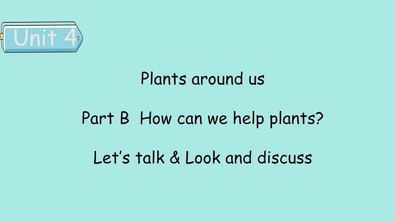 Unit 4 Plants around us Part B Let’s talk & Look and discuss课件01