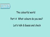 Unit 5 The colourful world PartA(1) Let’s talk & Guess and check课件