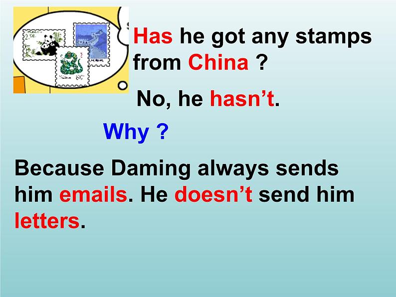 外研版（一起）六上Module 3《Unit 1 Have you got any stamps from China》ppt课件2第5页