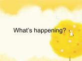 外研版一起小学英语六下《Module 4Unit 2 The apples are falling down the stairs.》PPT课件