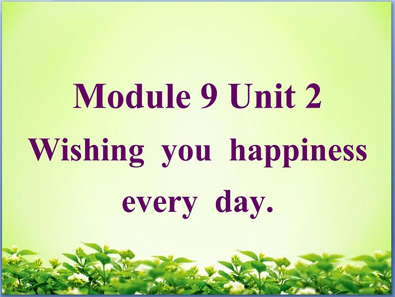 外研版一起小学英语六下《Module 9Unit 2 Wishing you happiness every day.》PPT课件04