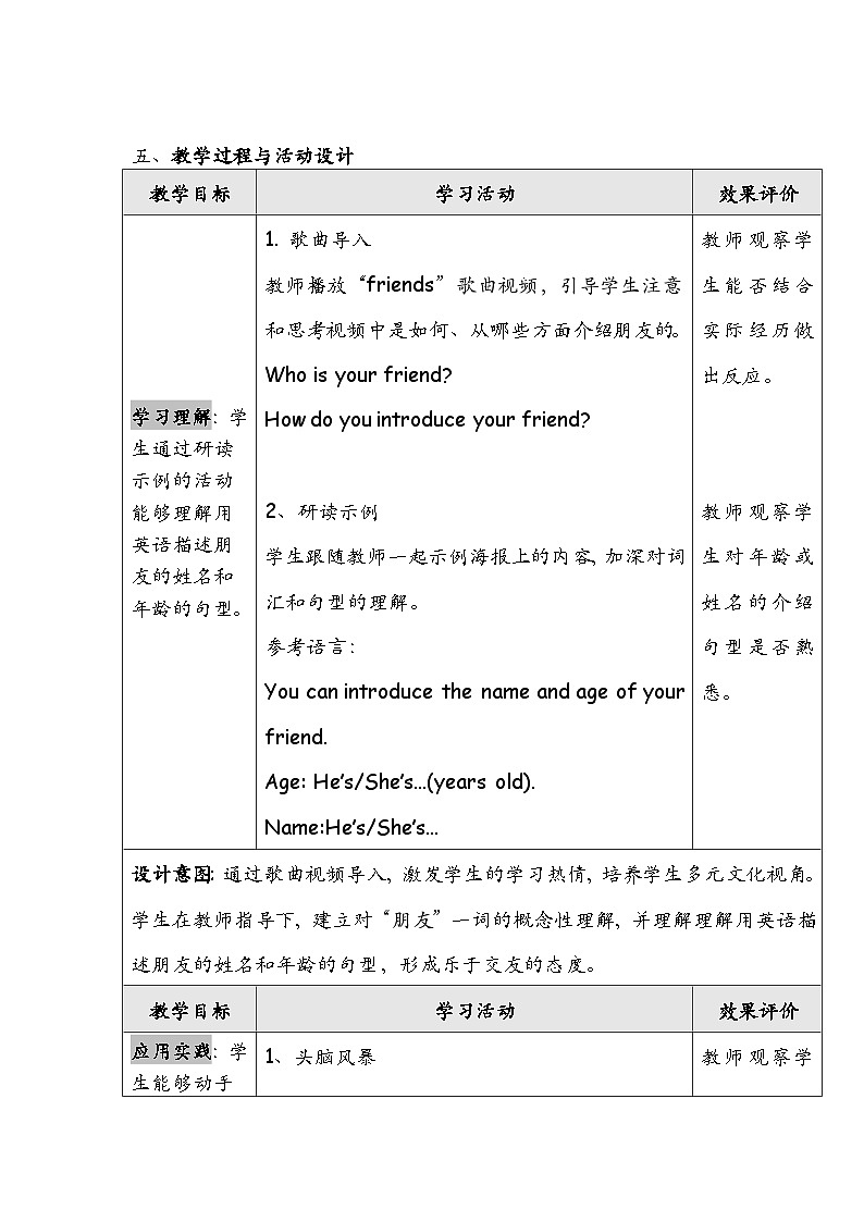 Unit 1 Let's be friends Period  5 Hit it big（教学设计）-2024-2025学年外研版（三起）（2024）三年级上册第2页