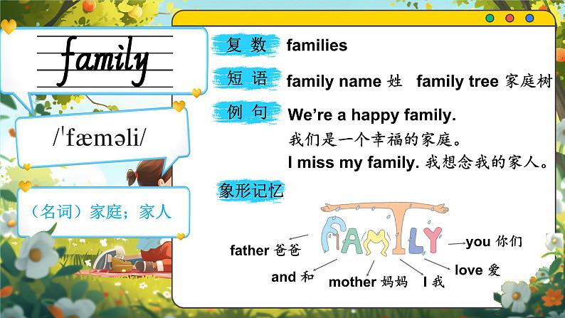 Unit 5 We're family 词汇（课件）-2024-2025学年外研版（三起）（2024）英语三年级上册02