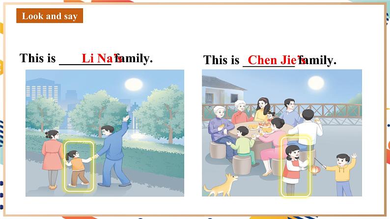 人教pep版英语三年级上册Unit2 Different families Part B Start to read＆ C Reading time 课件+教案+素材04
