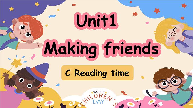 人教版PEP（2024）英语三年级上册--Unit1 Making friends C Reading time（课件+素材）01