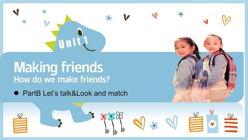 新三上Unit1  Making friends Part B let's talk PPT课件01