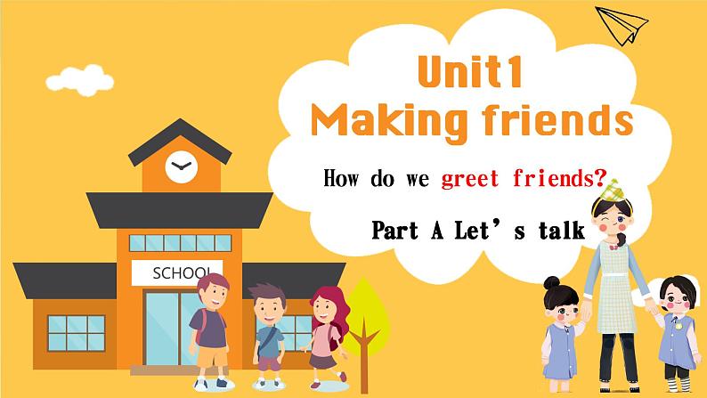 新三上Unit1  Making friends PartA let's talk PPT课件01