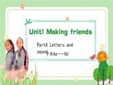 新三上Unit1  Making friends PartA 字母ABCD PPT课件