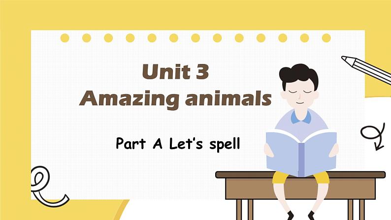 新三上Unit3 Amazing animals  PartA 字母IJKL  PPT课件01