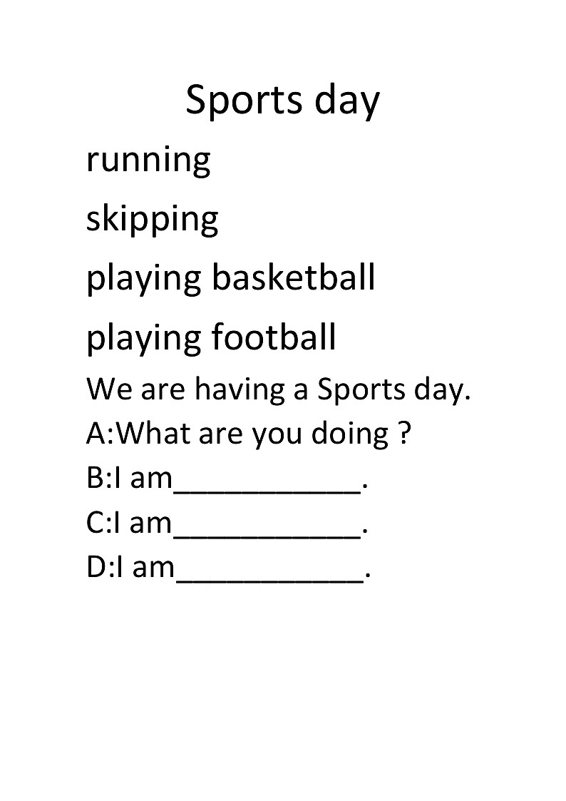 What are you doing ？学习任务单第1页