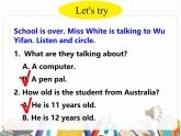 课件 U4-B Let's try& Let's talk