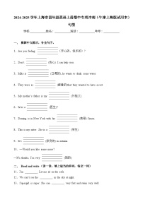 句型-2024-2025学年上海市四年级英语上册期中专项冲刺（牛津上海版试用本）