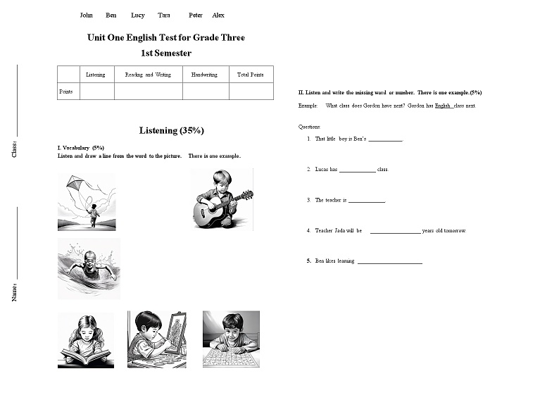 湖南省长沙市长沙县长沙县康礼未来教育培训学校有限公司2024-2025学年三年级上学期10月月考英语试题01