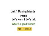 小学英语新人教版PEP三年级上册Unit1 Making friendsPart  B 第4课时教学课件（2024秋）