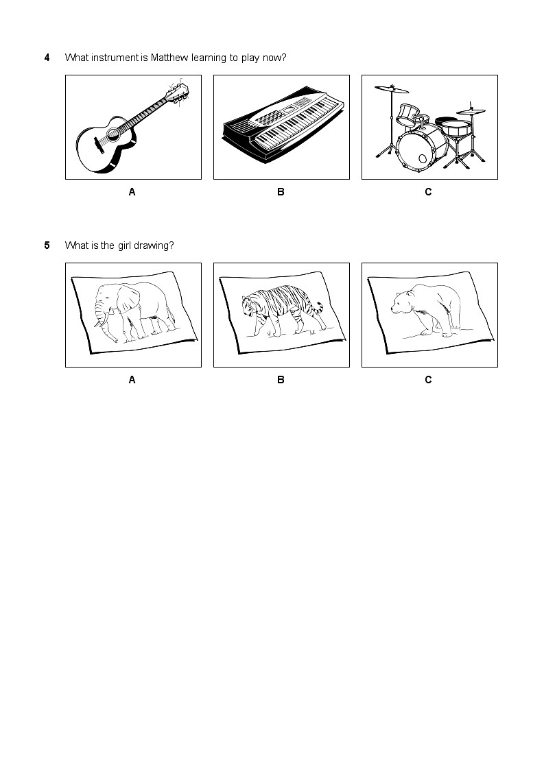 英语KET sample test3 官方样题三练习第3页