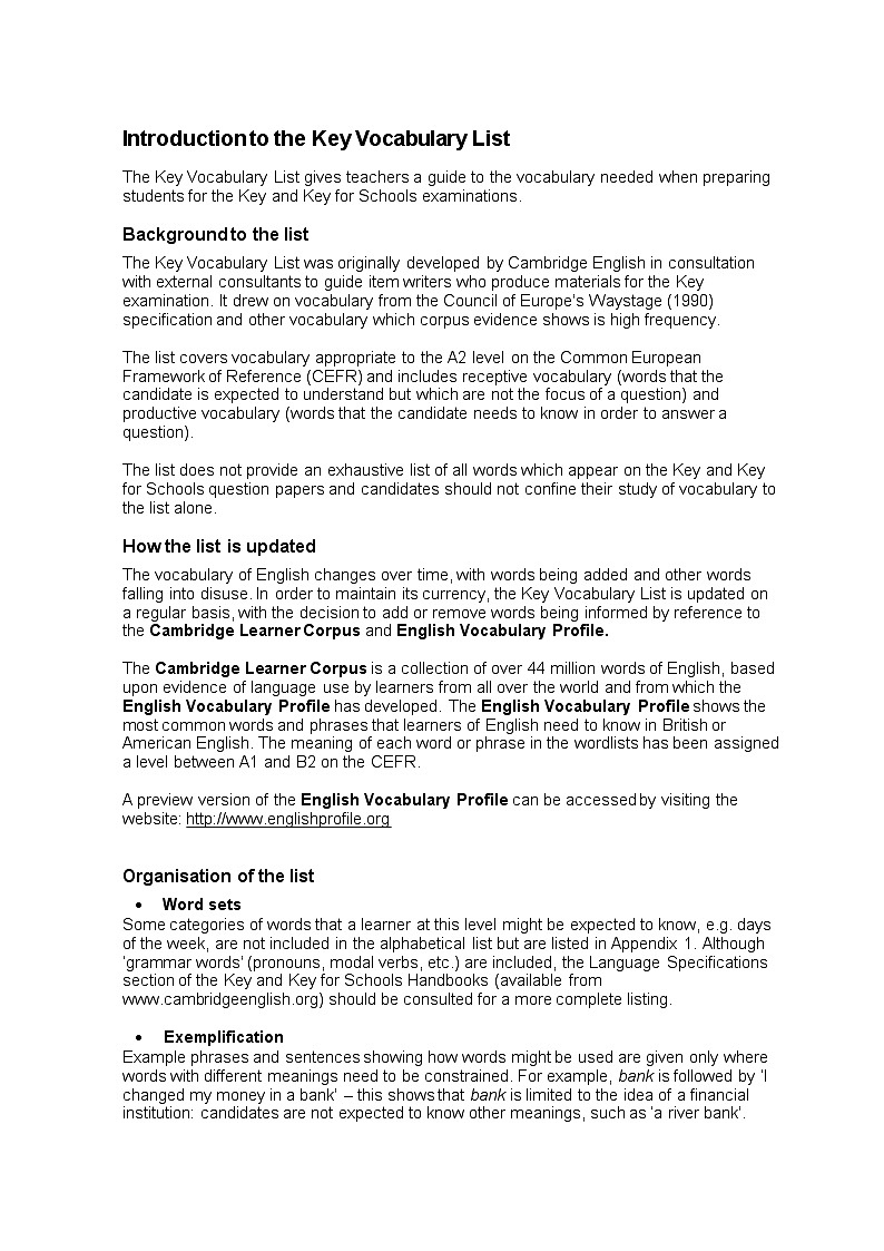 2020版英语KET词汇表练习第2页