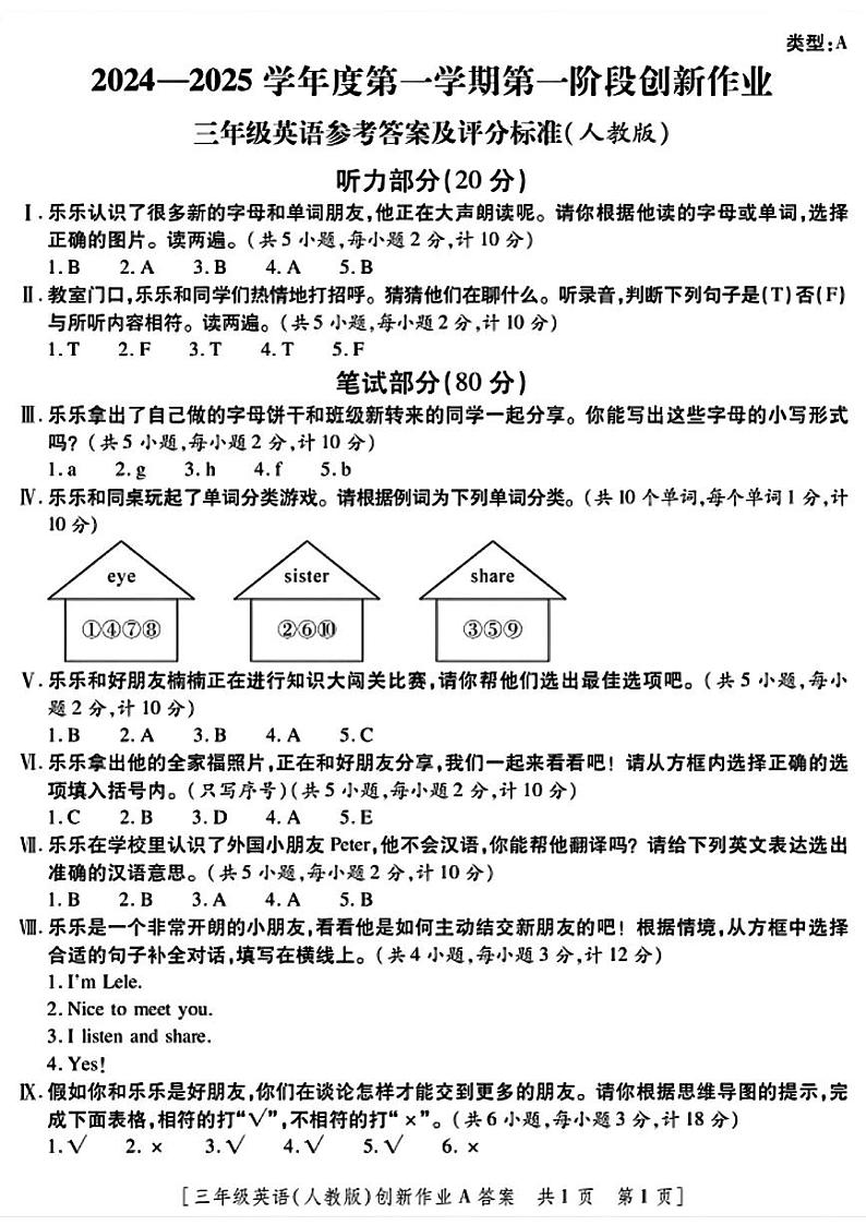 答案第1页