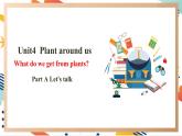 人教pep版英语三年级上册Unit4 Plants around us  Part A Let's talk课件+单元整体设计+素材