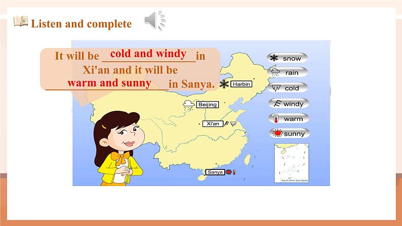 【新课标】外研版英语六年级下册Module 2 Unit2 It will snow in Harbin 课件+单元整体教学设计08