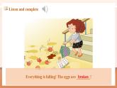 【新课标】外研版英语六年级下册Module 4 Unit2 The apples are falling down the stairs 课件+单元整体教学设计