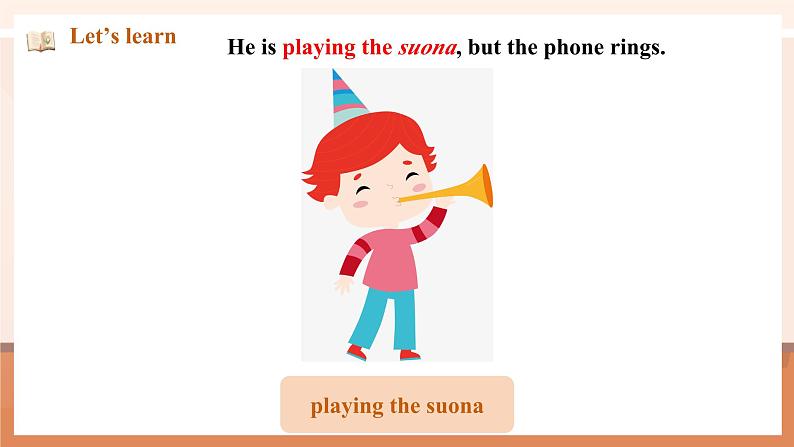 【新课标】外研版英语六年级下册Module 5 Unit1 He is playing the suona but the phone rings 课件+单元整体教学设计07