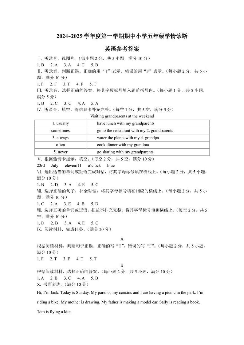 山西省太原市2024-2025学年五年级上学期11月期中英语试题01