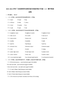 2023-2024学年广东省深圳市龙岗区坂田实验学校六年级上学期期中英语试卷