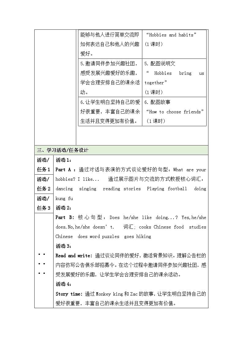 人教PEP版六年级上册英语Unit 4 I have a pen pal单元整体教学设计第3页