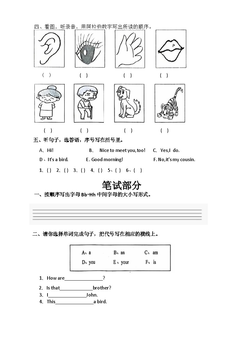 广东省揭阳市榕城区梅云镇梅畔中心小学2024-2025学年三年级上学期11月月考英语试题02