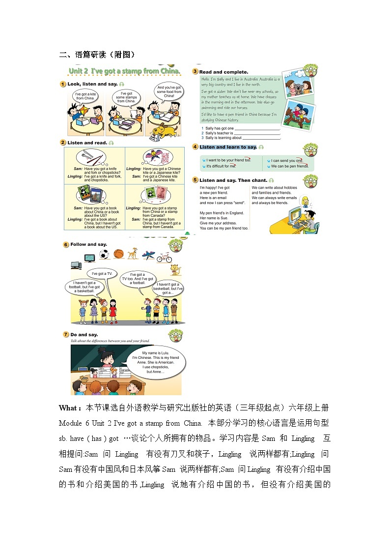 【新课标】外研版英语六年级上册Module 6 Unit2 I've got a stamp from China. 课件+单元整体教学设计02