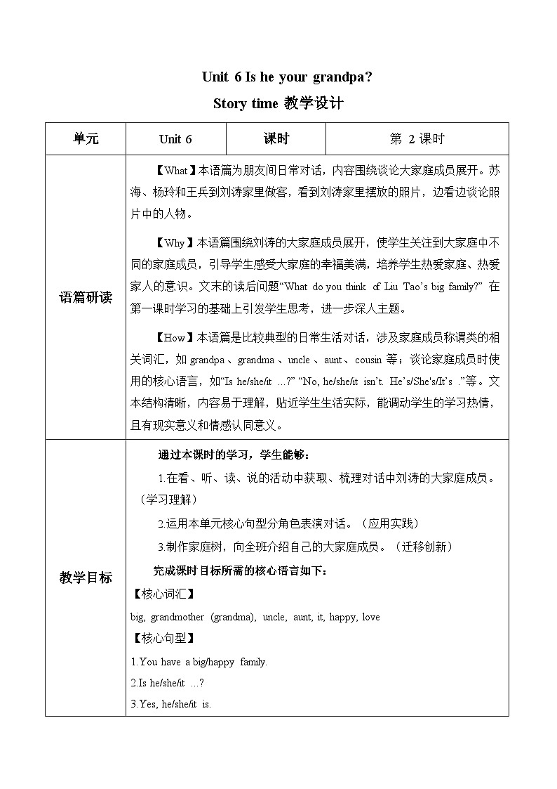 【新教材核心素养】译林版英语三上Unit6 第2课时Story time（课件+教案+分层练习+学习任务单）01