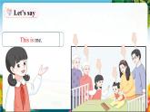【新教材新课标】pep人教版英语三年级上册Unit2 Different families B let's talk（课件+素材）