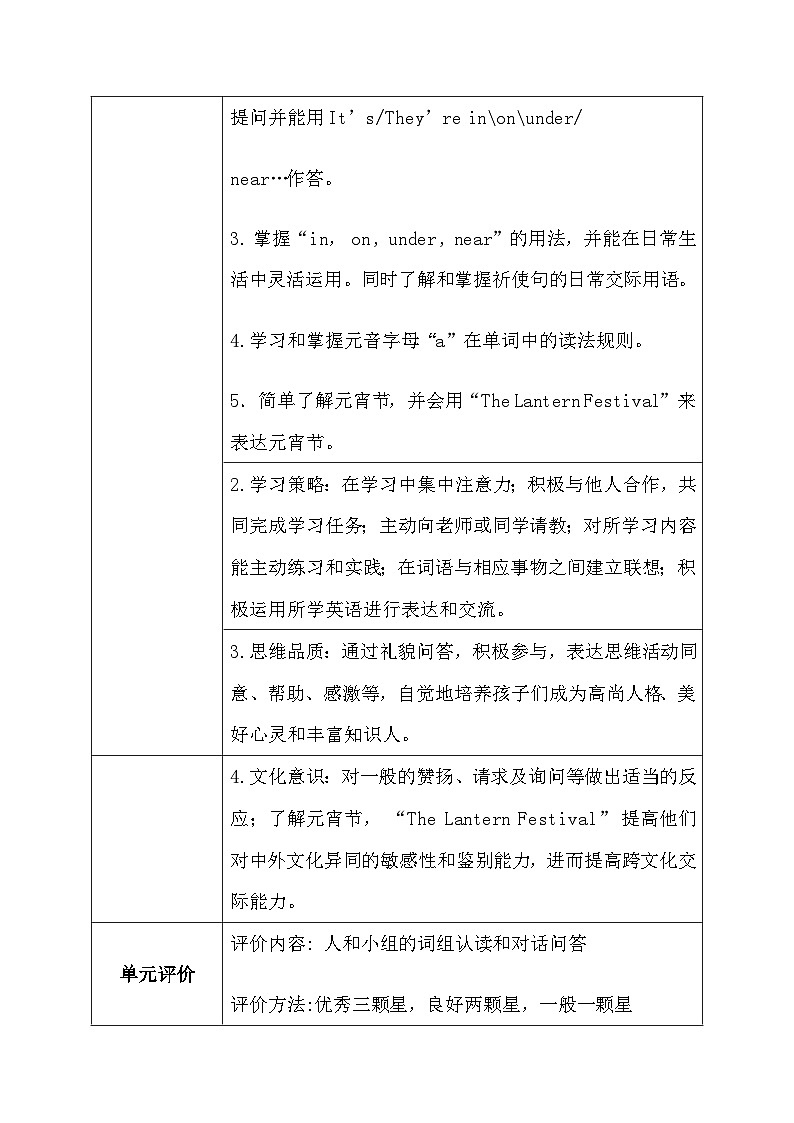 第一单元《 Where is my pencil box》大单元教案-2022-2023学年四年级英语下册（重大版）第3页