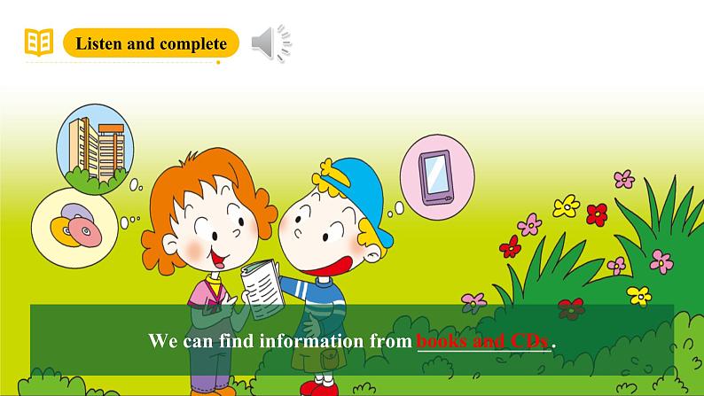 外研版（三起）英语五下 Module 4 Unit 2《 We can find information from books and CDs 》课件65张第7页