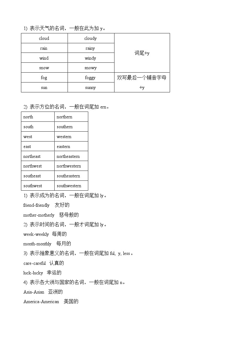 暑假讲义2023年小学英语四升五专项复习-第16讲：形容词专项 人教PEP版 （教师版）第3页