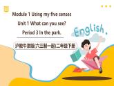 滬教牛津版(六三制一起)二下 Module 1 Unit 1《What can you see》Period 3 課件+單元教案+素材