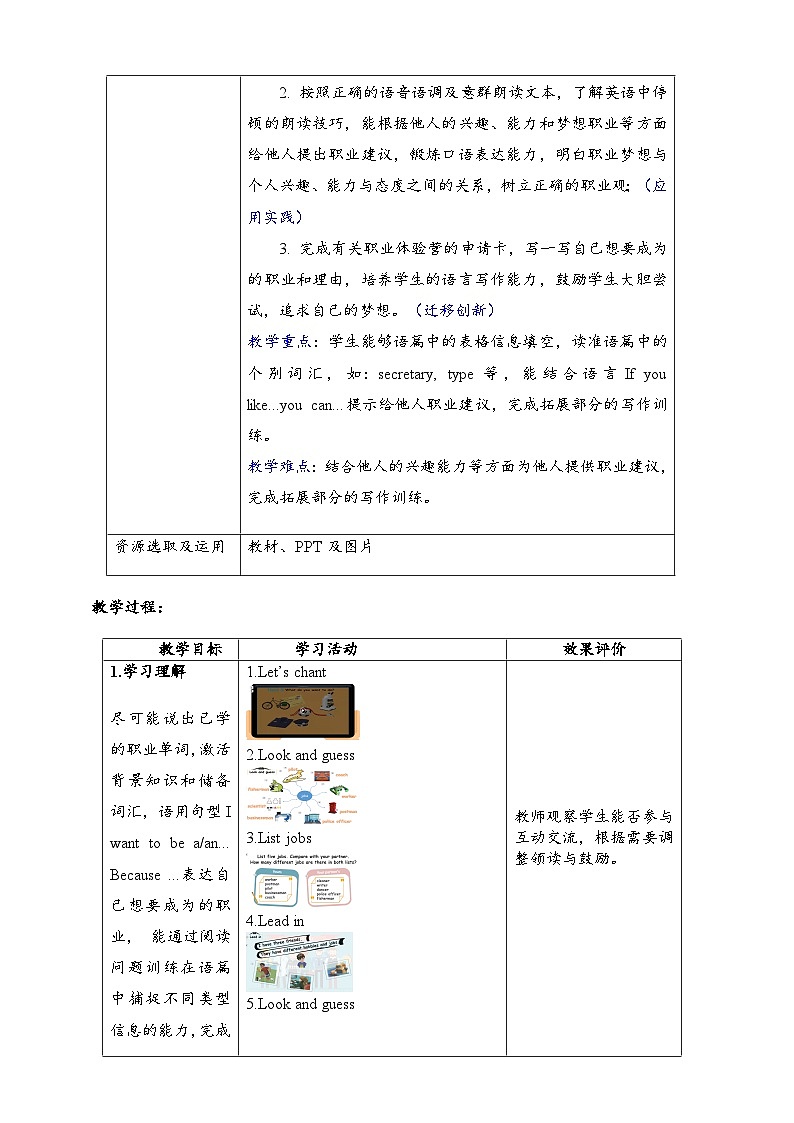 人教版PEP小学英语六年级上册Unit5 Read and write 教案第2页
