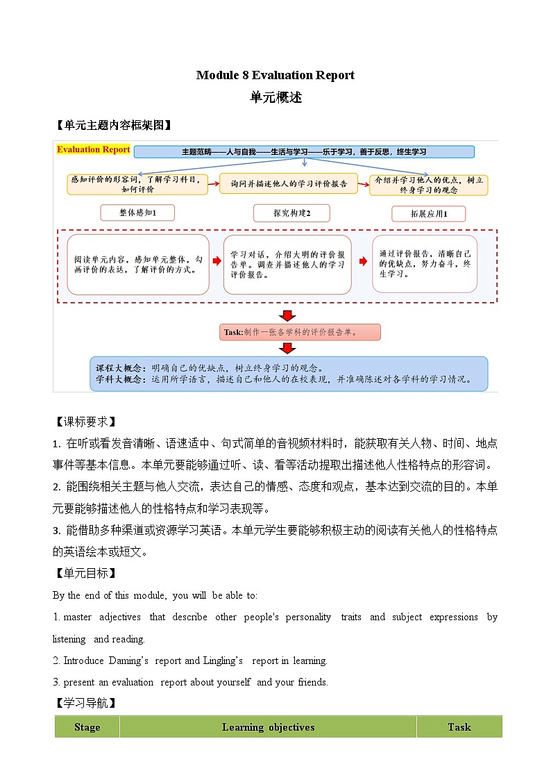 Module 8 (导学案)-外研版英语三年级下册第2页