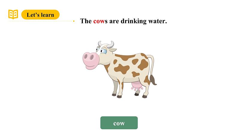 外研版（三起）英语六下 Module 3 Unit 2《The cows are drinking water》课件第6页