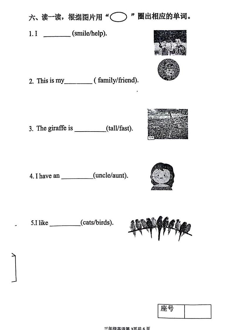 山东省德州市陵城区多校2024-2025学年三年级上学期期中英语试题第3页