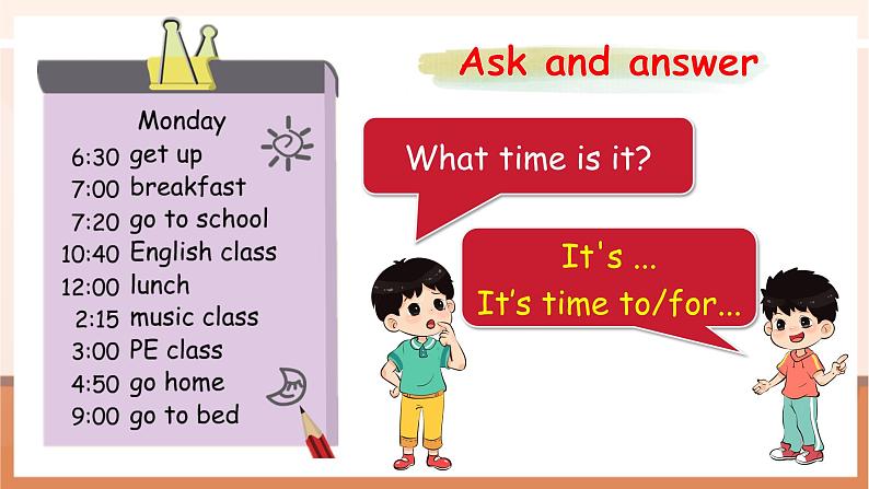 【精优公开课】Unit 2 What time is it PB Let's talk 课件第5页