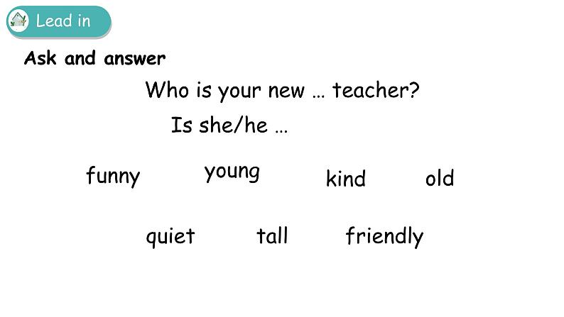 小学英语人教PEP版五年级上册 Unit 1 What's he like？Part A Let’s learn & Ask and answer（课件）第3页