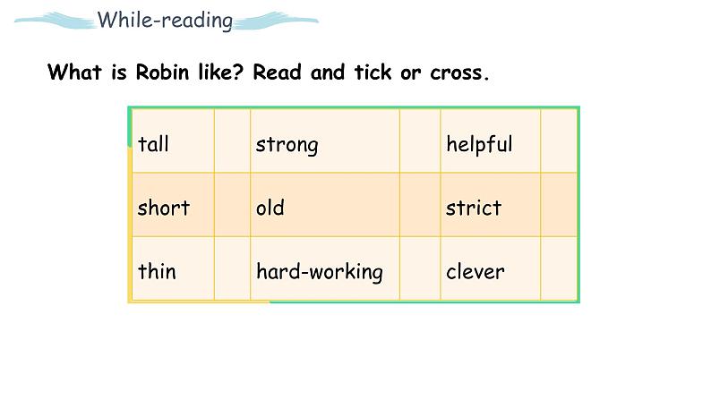 小学英语人教PEP版五年级上册 Unit 1 What's he like？Part B&C Read and write—Story time（课件）第8页