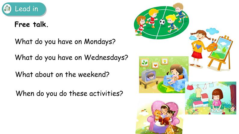 小学英语人教PEP版五年级上册 Unit 2 My week Part B Let’s learn & Group work（课件）第4页