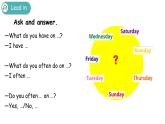 小學(xué)英語人教PEP版五年級(jí)上冊(cè) Unit 2 My week Part B&C Read and write—Story time（課件）