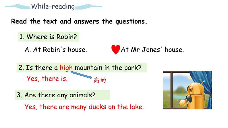 小学英语人教PEP版五年级上册 Unit 6  In a nature park Part B&C Read and write—Story time（课件）第7页