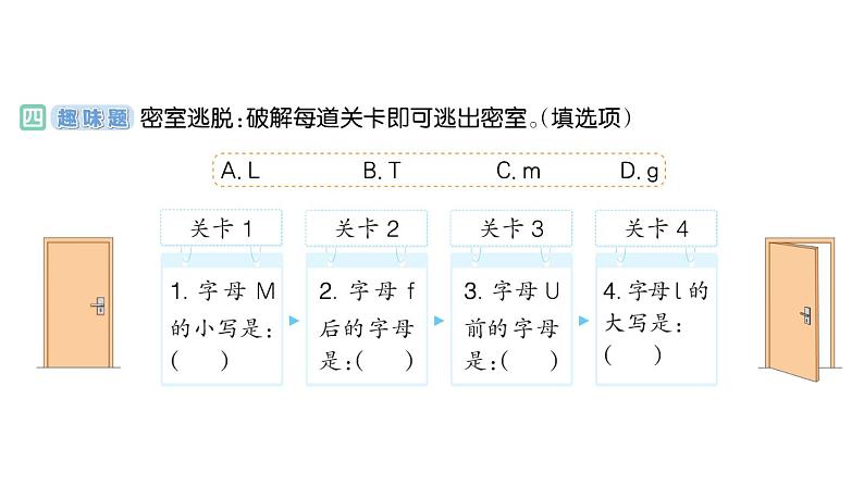 小学英语新人教版PEP三年级上册期末字母与语音作业课件2024秋第4页