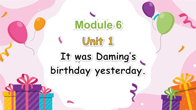 M6U1 It was Daming's birthday yesterday.第1页