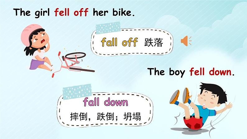 M10U1 Did you fall off your bike第5页